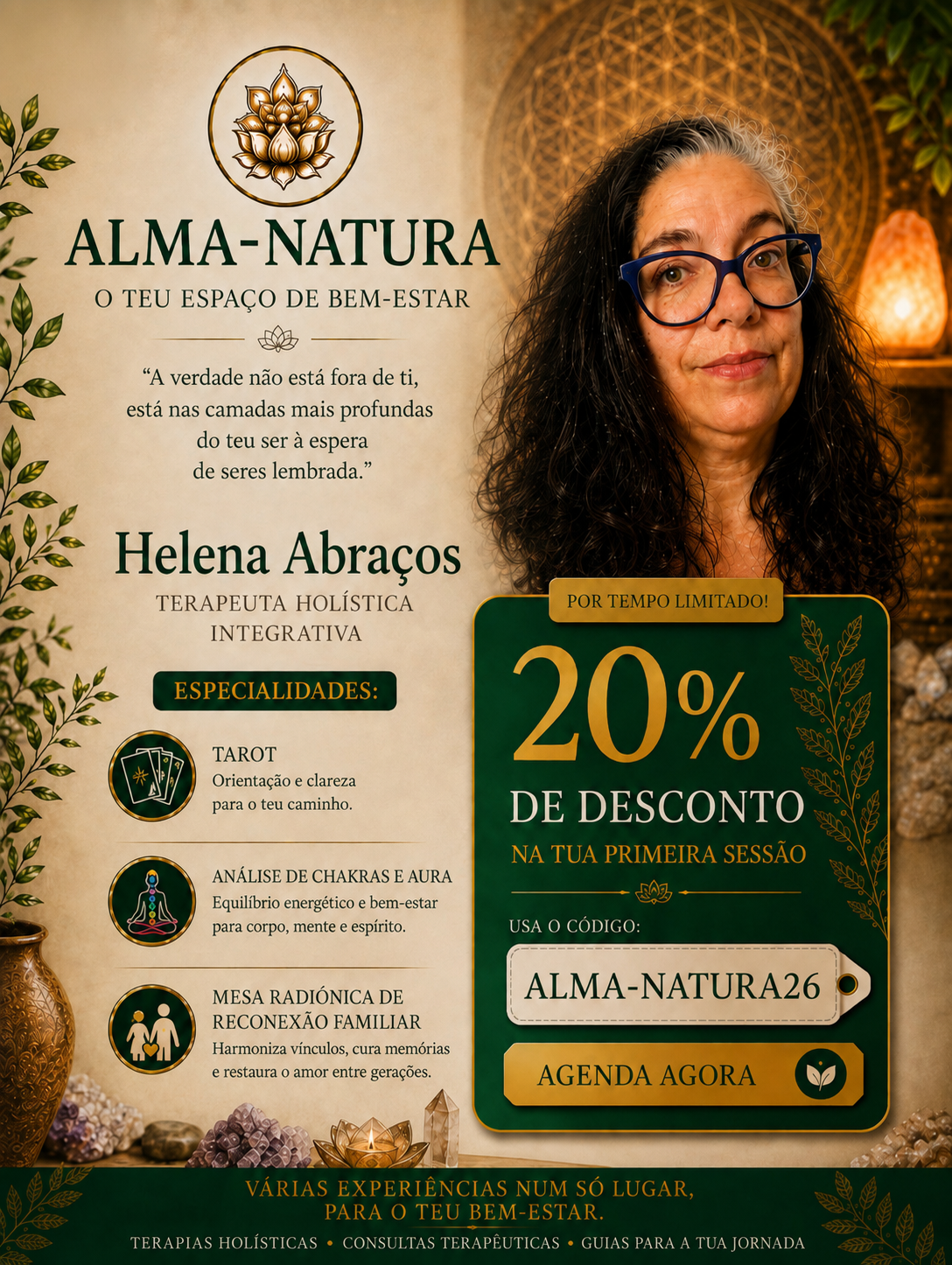 Flyer da promoção de Lena Abracos