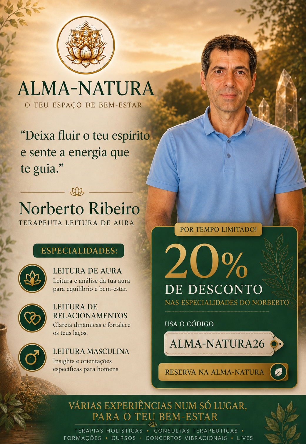Flyer da promoção de Norberto Ribeiro
