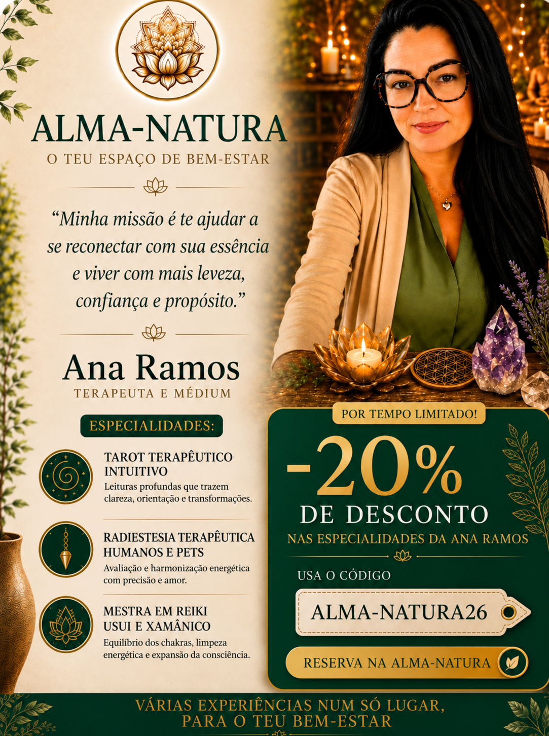 Flyer da promoção de Ana Ramos Ana