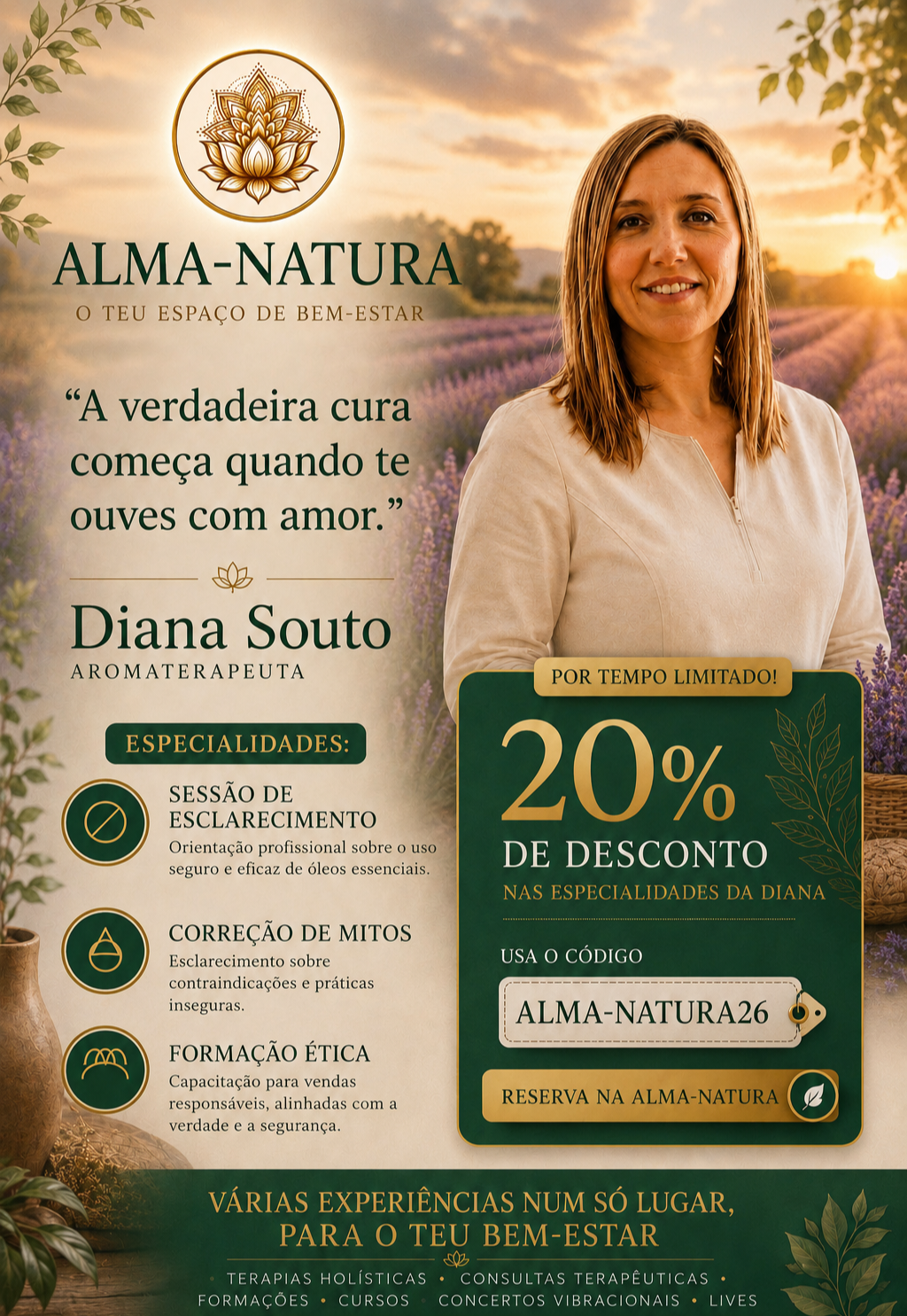 Flyer da promoção de Diana Souto