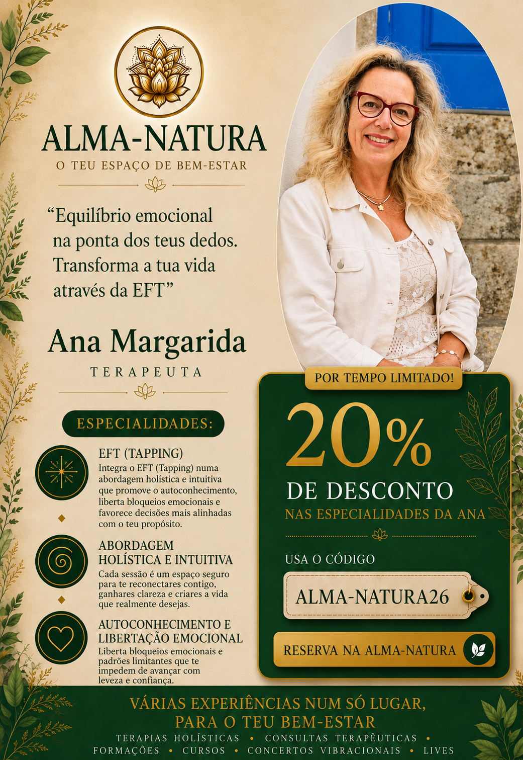 Flyer da promoção de Ana Margarida