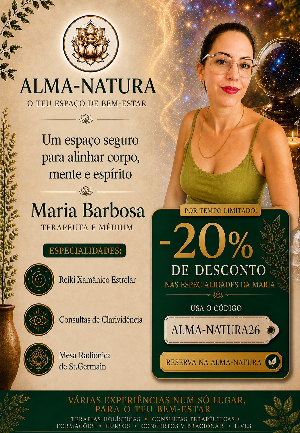 Flyer da promoção de Maria Barbosa
